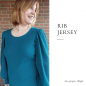 Preview: Rib Jersey: Dusty Blue